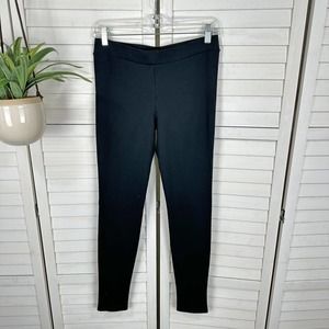 Vince.‎ Black Ponte Knit Back Seam Leggings Elastic Waist Pull On Pants Size L